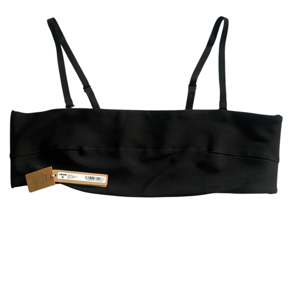 SKIMS Knit Swim Bandeau Bikini Top – Onyx | Size 3X | NWT